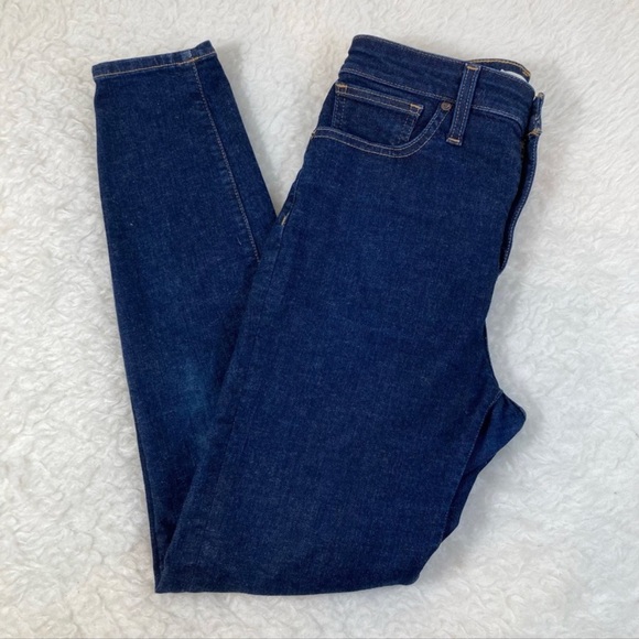 Madewell Women's Skinny Jeans - Dark Blue - Picture 3 of 6